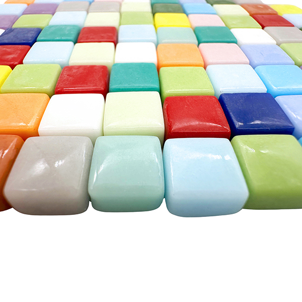 Matte Square Ceramic Mosaic Tiles – 10x10mm Mixed 16 Colors for DIY Craft Kits | PLOMA