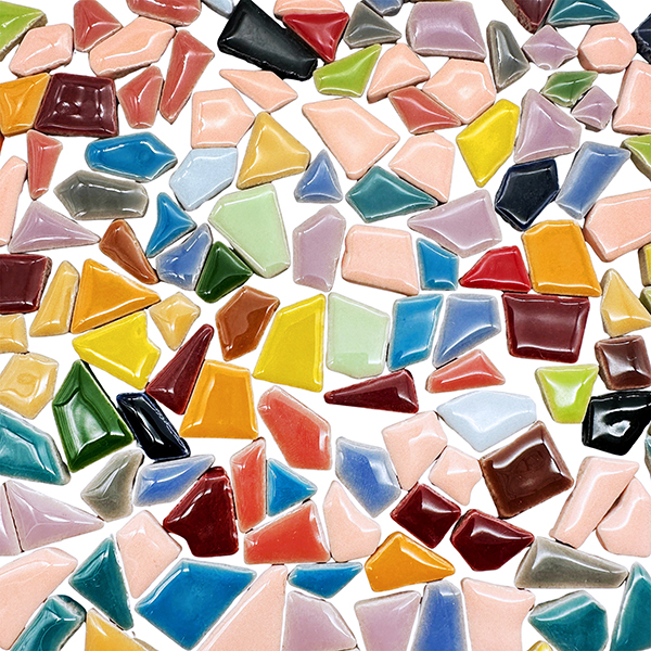 Irregular Ceramic Mosaic Tiles – 5-27mm Mixed Sizes & Colors for Home Decor & Resin Art | PL