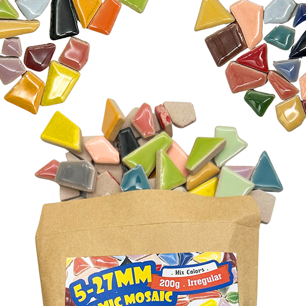 Irregular Ceramic Mosaic Tiles – 5-27mm Mixed Sizes & Colors for Home Decor & Resin Art | PL