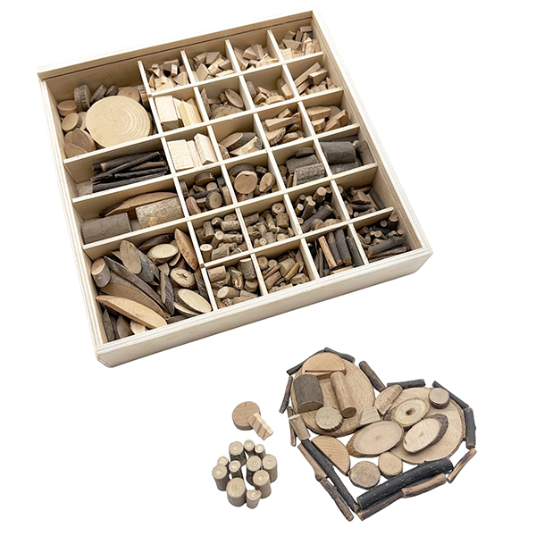 Natural Wood Craft Set – 28 Types Mixed Hardwood for Art & Education | Bulk Available