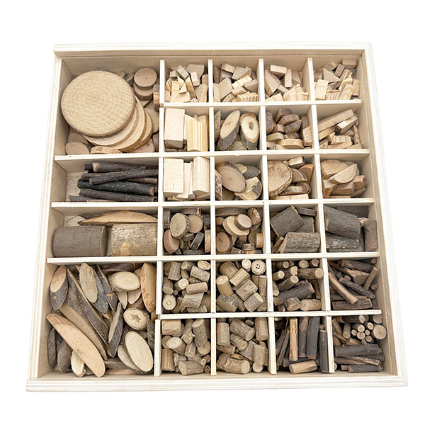 Natural Wood Craft Set – 28 Types Mixed Hardwood for Art & Education | Bulk Available