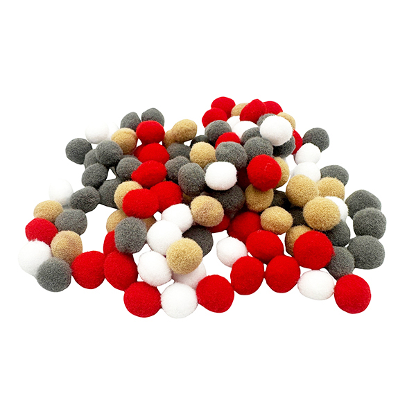 120pcs 10mm Mix Colors XMAS Felt Pom Poms Set
