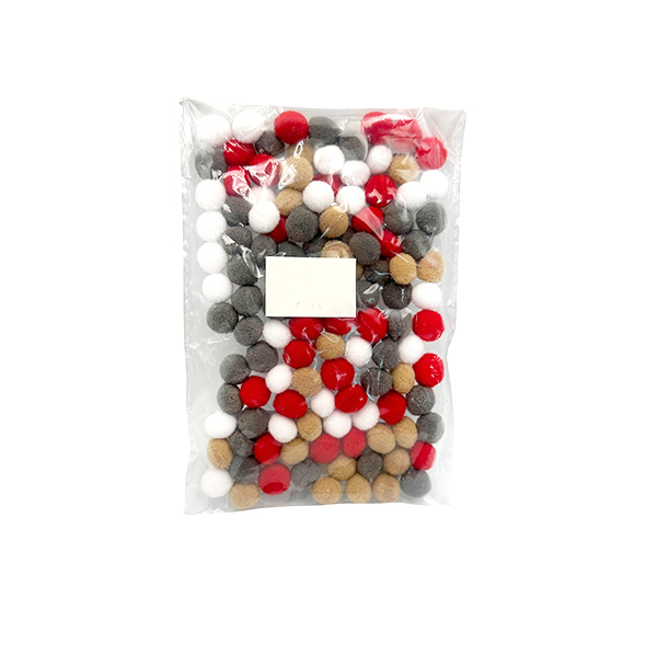 120pcs 10mm Mix Colors XMAS Felt Pom Poms Set