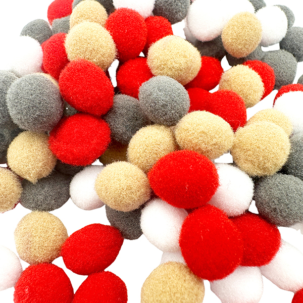 120pcs 10mm Mix Colors XMAS Felt Pom Poms Set