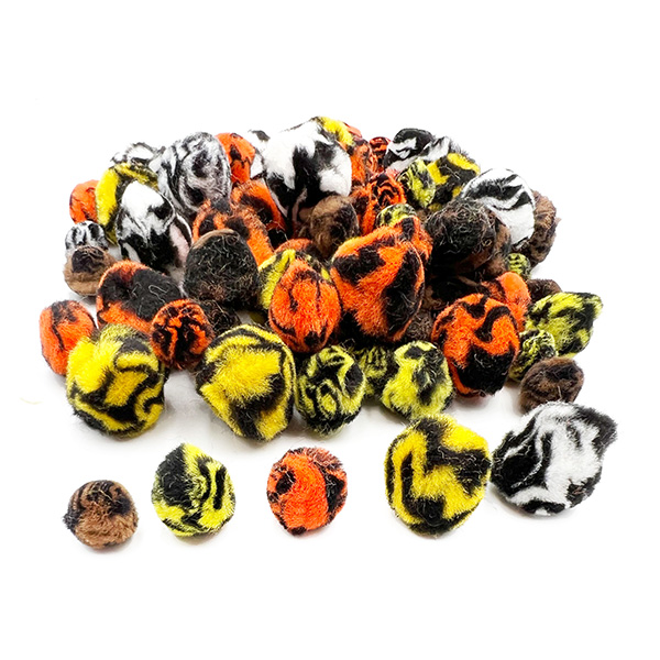 12pcs 13/20/25mm Animal Multi Colored Craft Pom Poms