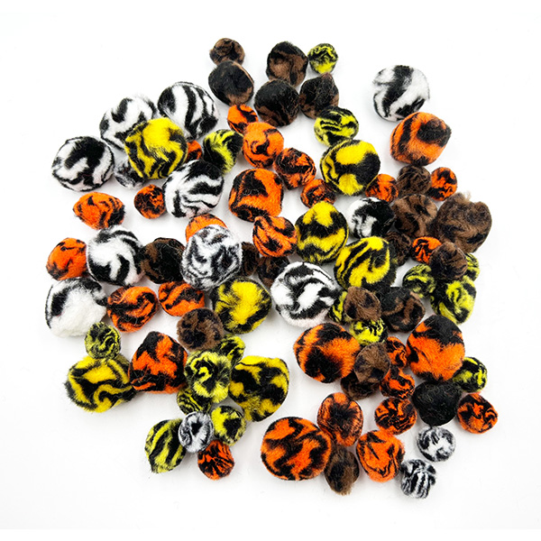12pcs 13/20/25mm Animal Multi Colored Craft Pom Poms