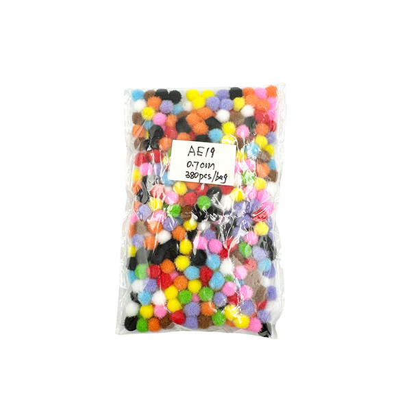 380 Pcs PP 7mm Multi Color Pom Poms Set