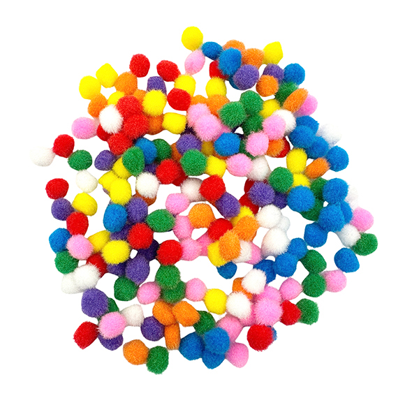 200 Pcs PP 10mm Multi Color Pom Pom Set