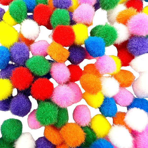 200 Pcs PP 10mm Multi Color Pom Pom Set