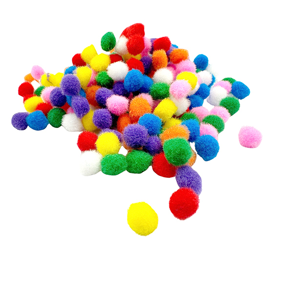 200 Pcs PP 10mm Multi Color Pom Pom Set