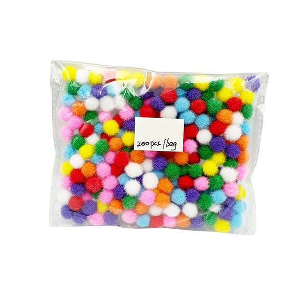 200 Pcs PP 10mm Multi Color Pom Pom Set