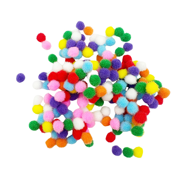 200 Pcs PP 10mm Multi Color Pom Pom Set