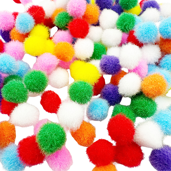 200 Pcs PP 10mm Multi Color Pom Pom Set