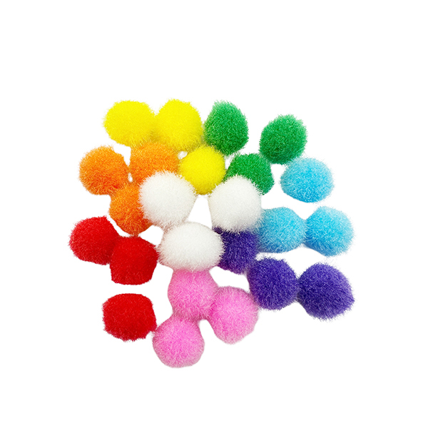200 Pcs PP 10mm Multi Color Pom Pom Set
