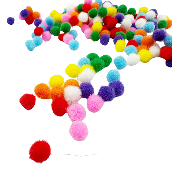 200 Pcs PP 10mm Multi Color Pom Pom Set