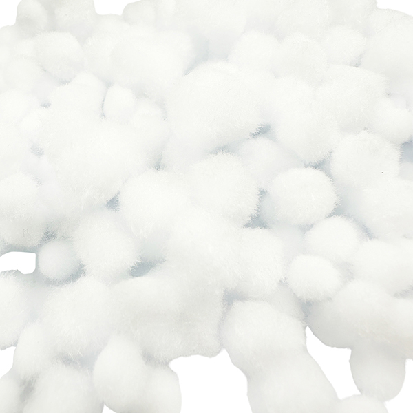 500 Pcs White PP Assorted Size Pom Pom Set