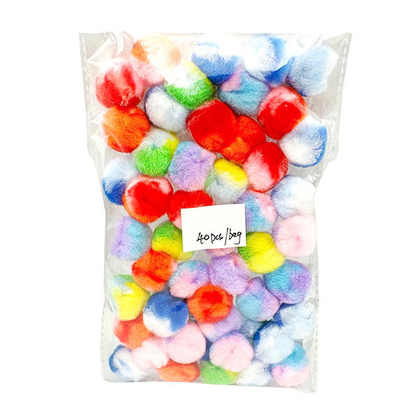 40 Pcs 20mm Acrylic Rainbow Crafts pom pom Set