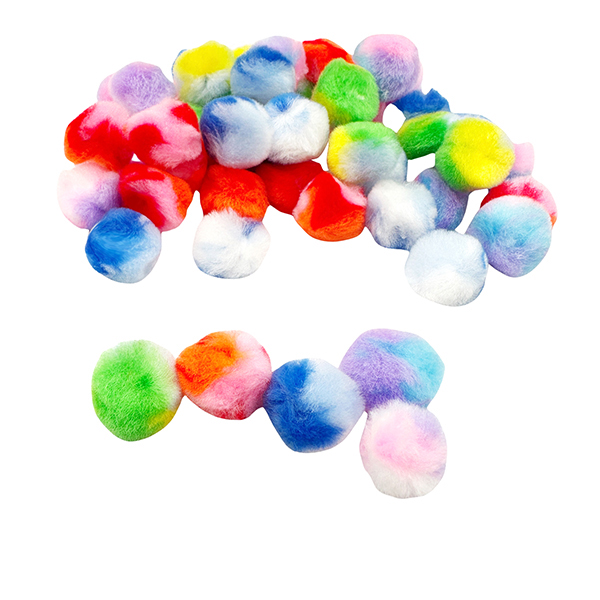 40 Pcs 20mm Acrylic Rainbow Crafts pom pom Set