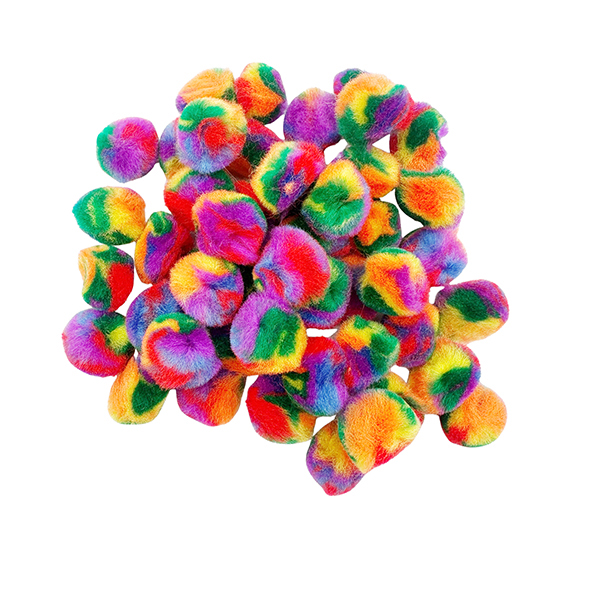 78 Pcs 20mm Acrylic Rainbow Crafts pom pom Set