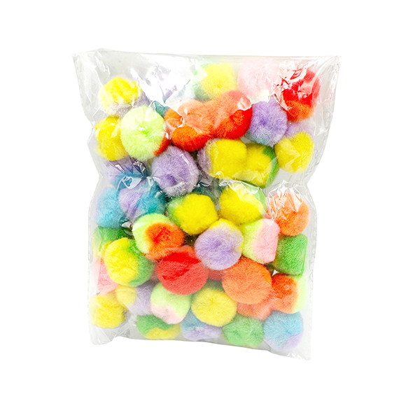 50 Pcs 20mm Acrylic Rainbow Crafts pom pom Set