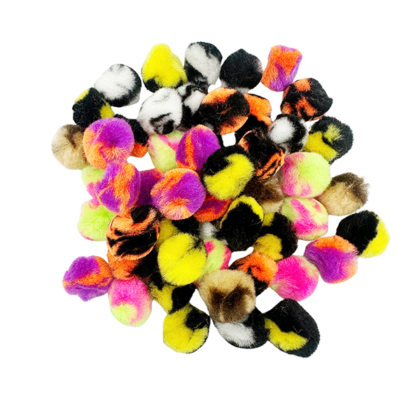 50 Pcs 20mm Acrylic Rainbow Crafts pom pom Set
