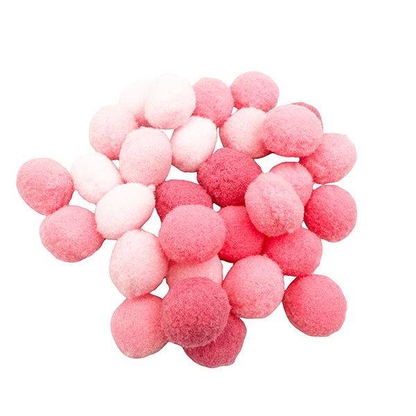30 Pcs 20mm Gradient Pink Felt Pom poms Set