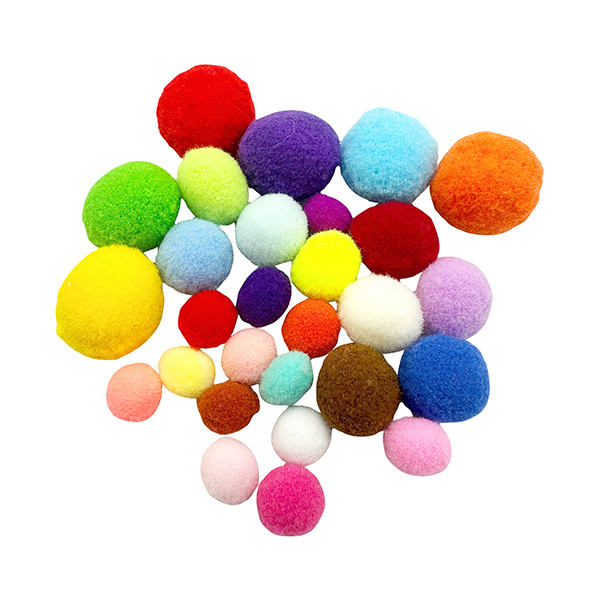 14g Mix Size & Colors Felt Pom Poms Set