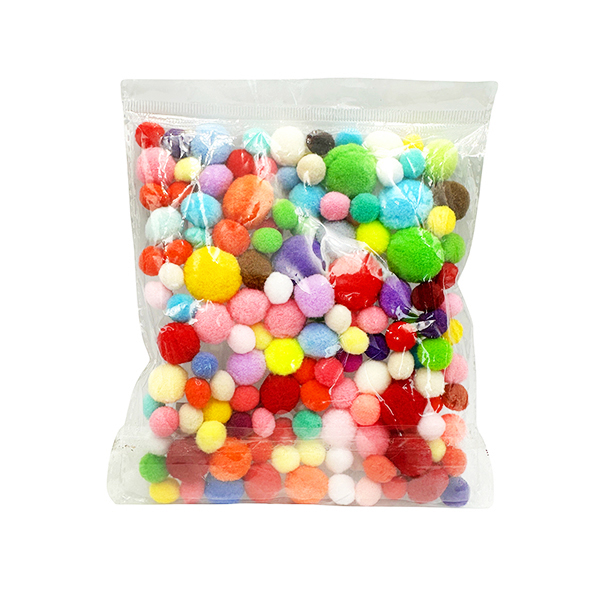 14g Mix Size & Colors Felt Pom Poms Set