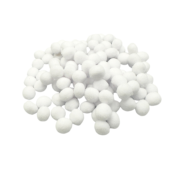 120 Pcs 10mm White Felt Pom poms Set