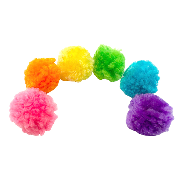 100 Pcs 25mm Mixed Color Thick Yarn Pom Pom Balls Set