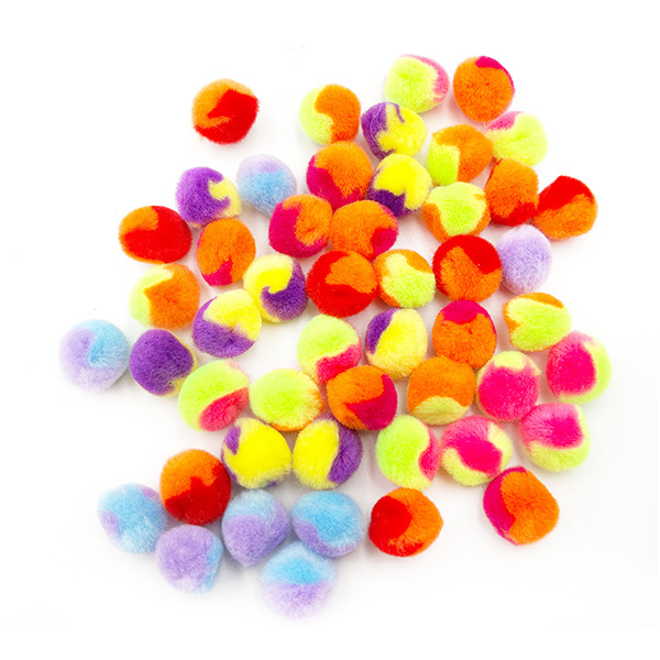 50pcs 20mm Multi Color Craft Pom Pom