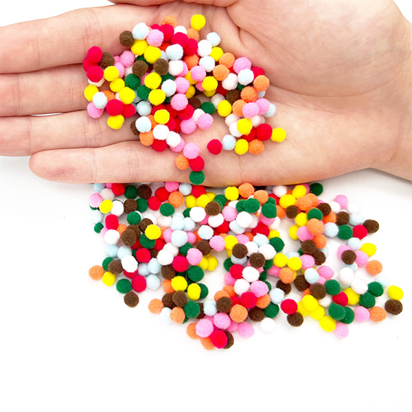 500pcs 5mm Mini Acrylic Pom Pom For Crafts