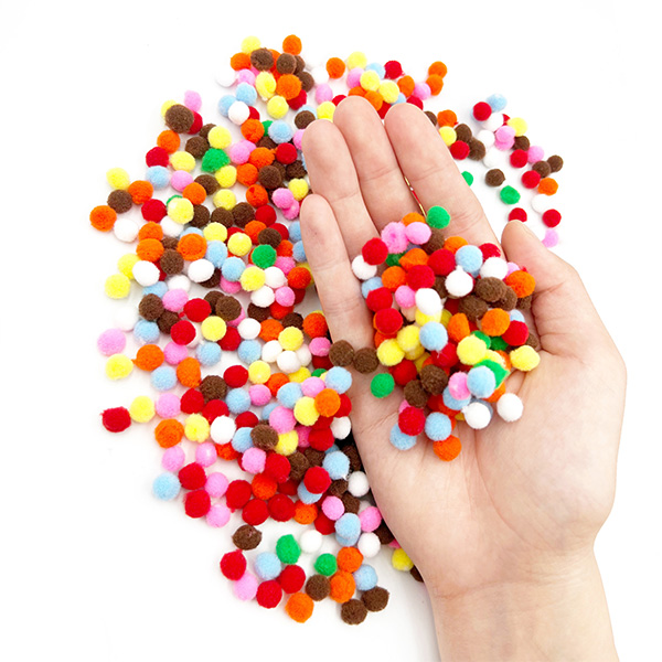 500pcs 7mm Small Acrylic Pom Poms For Crafts