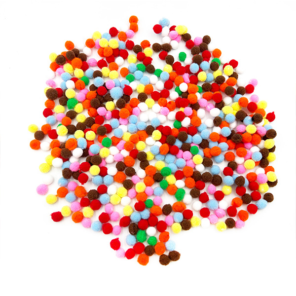 500pcs 7mm Small Acrylic Pom Poms For Crafts