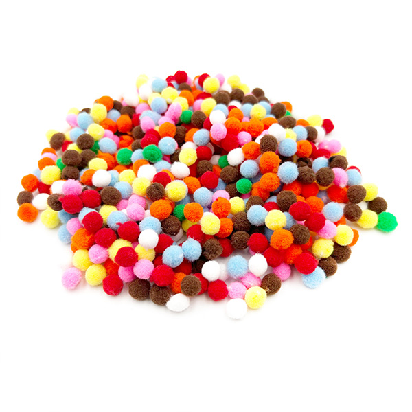 500pcs 7mm Small Acrylic Pom Poms For Crafts