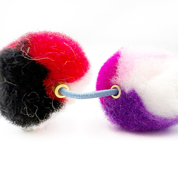 25pcs 25mm Rainbow Tube Assorted Pom Poms