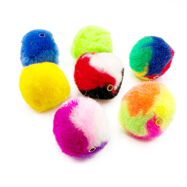 25pcs 25mm Rainbow Tube Assorted Pom Poms