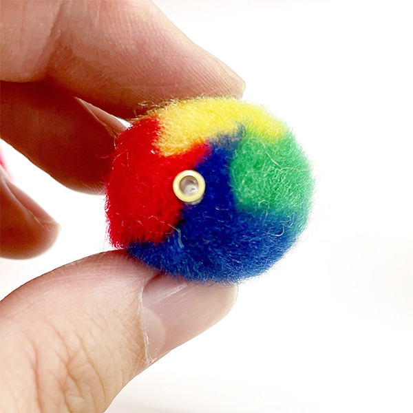 25pcs 25mm Rainbow Tube Assorted Pom Poms