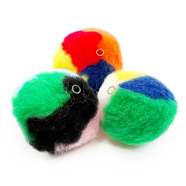 12pcs 40mm Rainbow Tube Assorted Pom Poms