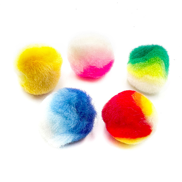 25pcs 25mm Rainbow Pom Pom Balls For Crafts