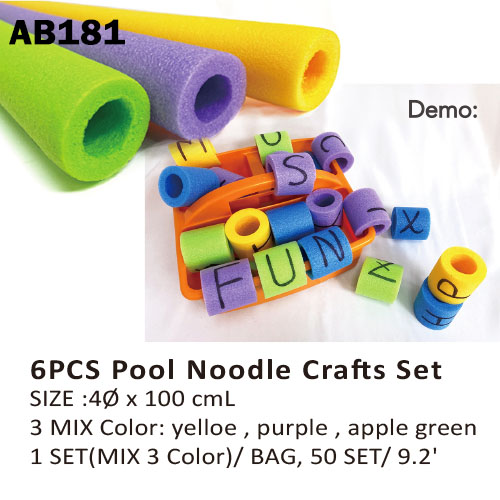 6 Pcs Pool Noodle Crafts Set 