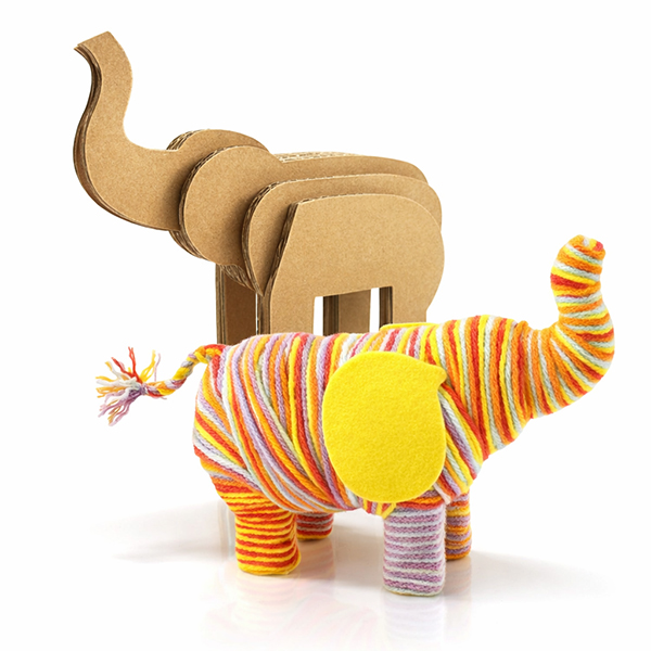 Elephant Yarn Wrapping Craft Kit