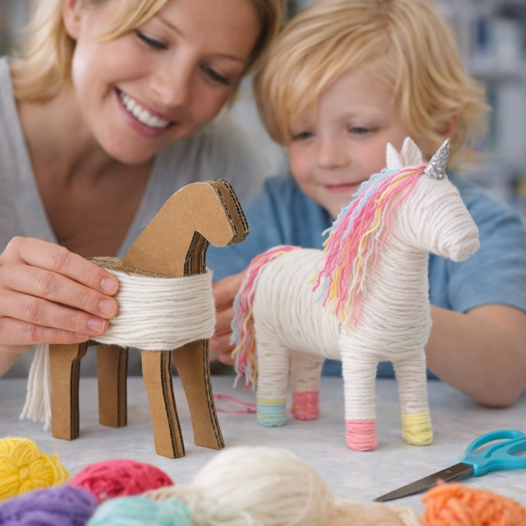 Unicorn Yarn Wrapping Arts and Crafts Kit