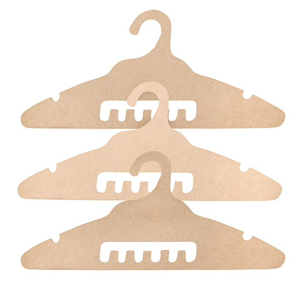 Wholesale Paintable Wooden Hanger Set for Kids – 10-Pack MDF, Custom Logo