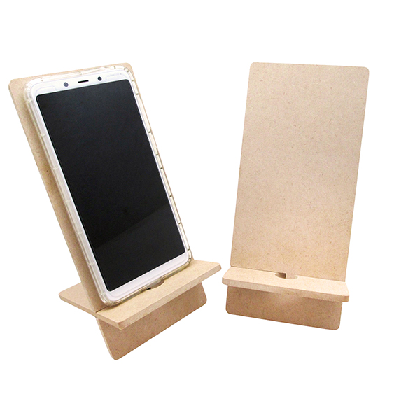 Wholesale Paintable MDF Phone Stand Kit – Knock-Down, Custom Logo, for Kids Crafts