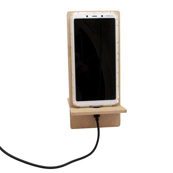 Wholesale Paintable MDF Phone Stand Kit – Knock-Down, Custom Logo, for Kids Crafts