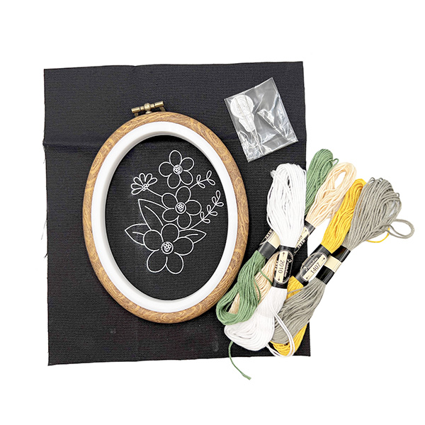 Lavender Printed Embroidery Kits For Beginners