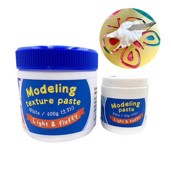 White Light and Fluffy Acrylic Modeling Texture Paste