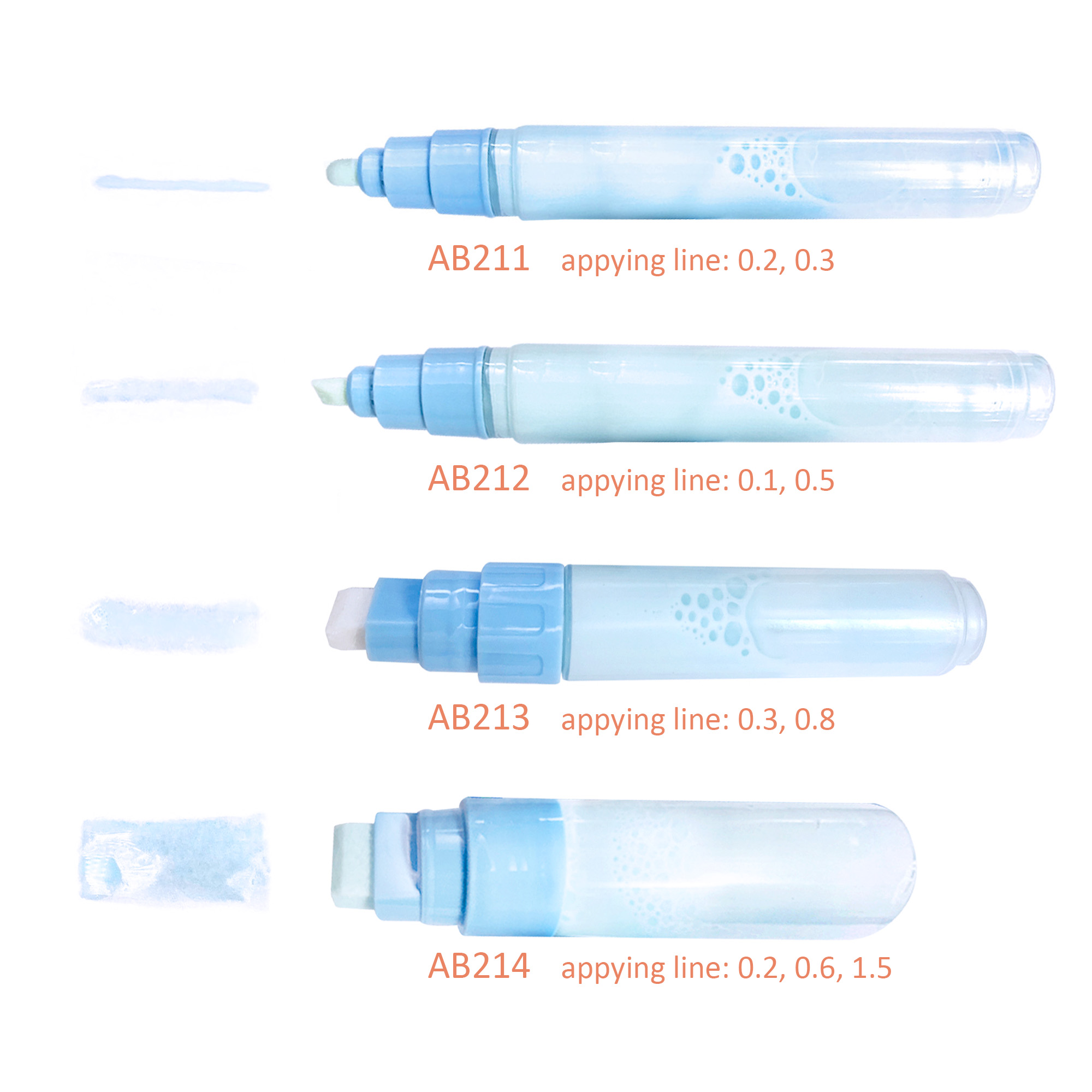 12 Pcs 2 Ways Glue Pen Set - 3/8mm line