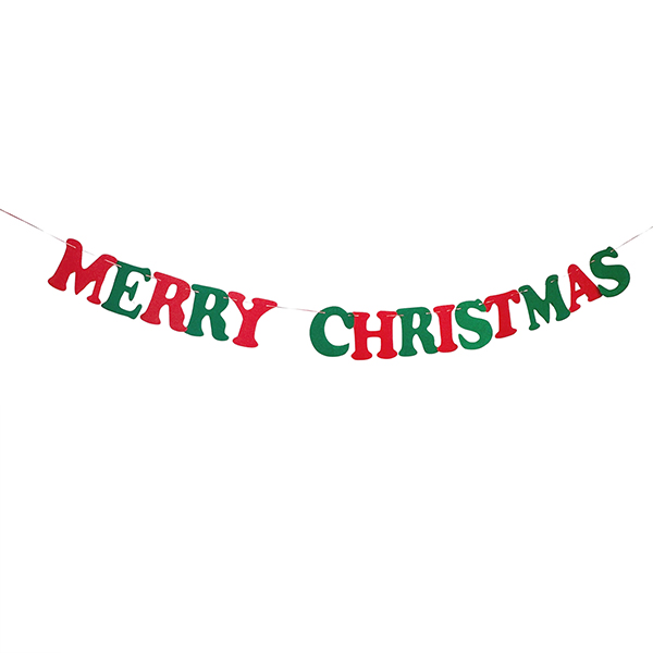 Bulk DIY Xmas garland set with red and green letter ornaments – wholesale craft kit for classroom an